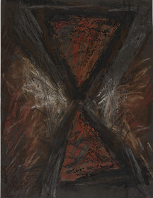 SARAGOSSE A BURGOS 14 - 6 - 1990acrylique, pigments, terre, mines, sur papier65 x 50