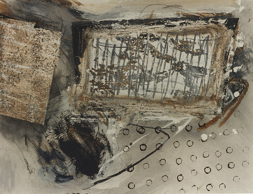 BATAILLE acrylique, terre, lavis, pigments, fusain,brou, marbre, papier50 x 6526  4  97