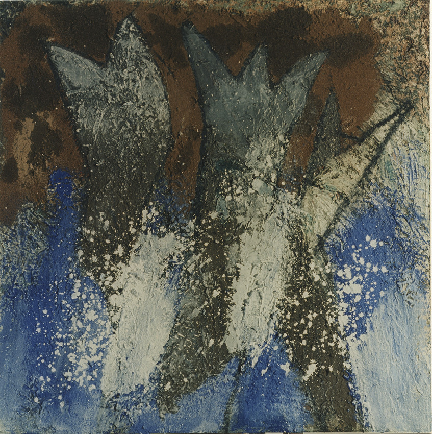 AVENTURE  8Acrylique, terre, fusain, pigments, sur toile16-5-96100 x 100