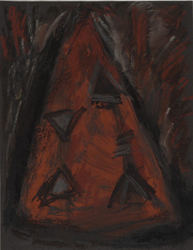 SARAGOSSE A BURGOS 7 - 6 - 1990     =1acrylique, pigments, terre, mines, sur papier65 x 50