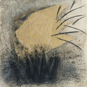 AVENTURE  7Acrylique, terre, fusain, pigments, sur toile13-5-96100 x 100