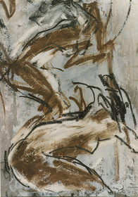 DESSIN DE NU AVEC MODELE50 X 653  93 ( 7 )craies Markal à l'huile sur papier recyclé