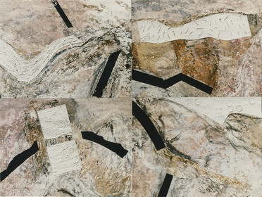 PALIMPSESTEacrylique, marbre, terrepapier réemploi, fusain50 x 6520  5  97