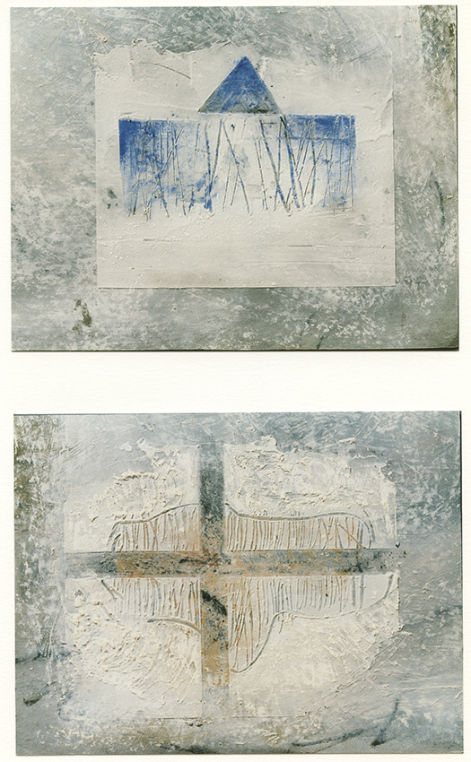 PALIMPSESTEacrylique, marbre,carbonate, pochoir25 x 35 deux fois17  5  97 ( 1 & 4 )