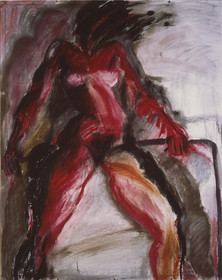 série A CORPS PERDUS :  LA TRAVERSÉE  ( Sophie )craie et pastel sur papier162 x 1306  85